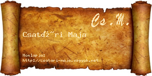Csatári Maja névjegykártya